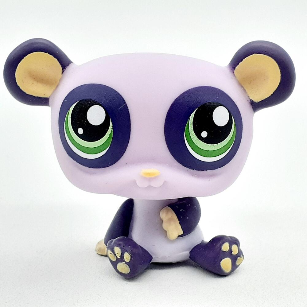 Littlest Pet Shop Purple Panda Mini Vinyl Figure LPS Animal Collectible